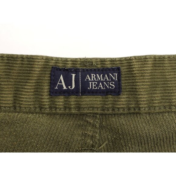 Armani Jeans Men's Simin T Vintage Corduroy Straight Leg Jeans Green Sz 33X33 - Picture 10 of 15